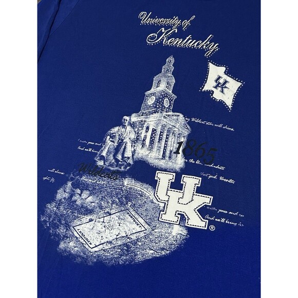 P. Michael Women's 3/4 Sleeve University of Kentucky T-Shirt UK Blue (Sz XL) - Picture 4 of 9